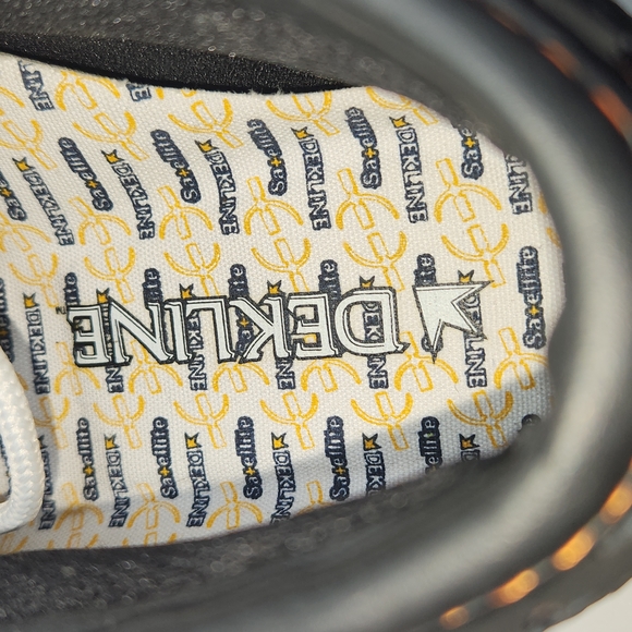 Dekline black orange white skater Sneaker Shoes Size 7 - Picture 5 of 7